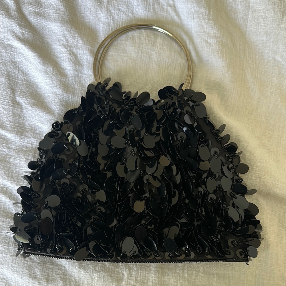 Black Sequin Handbag - Picture 2 of 2